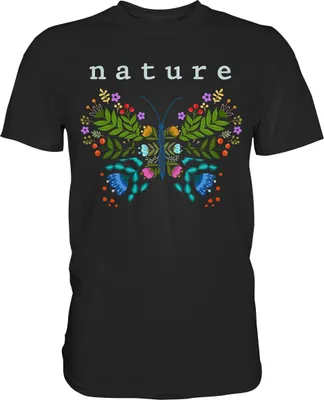 Produktbild von Nature Schmetterling T-Shirt – Black / S