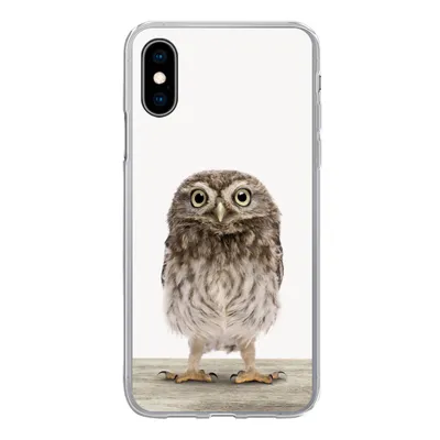 Produktbild von MuchoWow® Handyhülle Schutzhülle Hülle für iPhone X Eule - Braun - Eulenküken - Kinder - Jungen - Mädchen Silikon Softcase Handy Hülle - Handyhülle