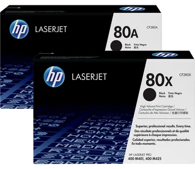 Obrázek produktu pro HP 80X Dvojbalení černé originální tonerové kazety LaserJet s vysokou výtěžností, 13800 str., Černá, 2 kusů
