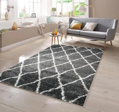 Image de Shaggy gris crème - 200 x 290 cm