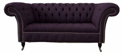 Produktbild von Sofa Polster Sofas Neu Sofa 2 Sitzer Design Chesterfield Stoff Couch