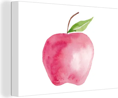 Produktbild von OneMillionCanvasses® - Leinwandbilder - 150x100 cm, Apfel - Obst - Weiß, Wandbilder Kunstdruck Wanddekoration