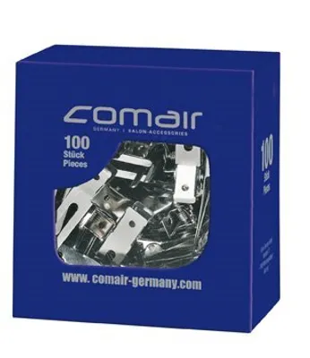 Produktbild von Comair Clipse Metall 2-beinig 100St. 46mm Metal clips, 2 legs, bag wit