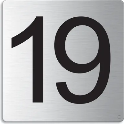 Produktbild von Türnummer I Zimmernummer I EdeIstahI TürschiId "19" I 85x85 mm I Nr.48319