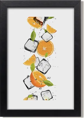 Produktbild von Bild 20x30 MDF-Rahmen, Wandkunst Orangen und Eis