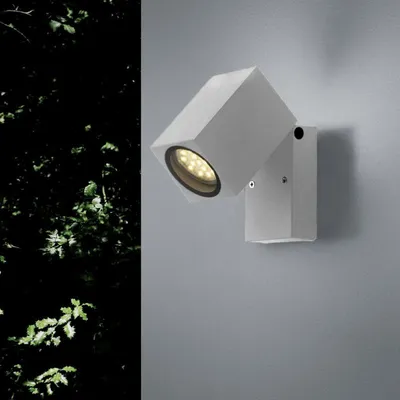 Image de Applique Murale Argent LED IP44 Orientable pour ampoule GU10