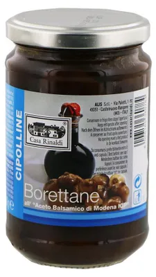 Image de Borettane Oignons au vinaigre balsamique de Modène goût aigre-doux 300g