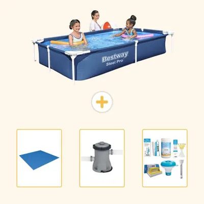 Immagine prodotto di Bestway Steel Pro, piscina rettangolare - 221x150x43 cm - 4 pezzi - Modello S22291