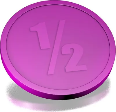 Produktbild von CombiCraft Kunststoff 1/2 Wertmarken in Lila  Ø29 mm  - Packung mit 250 Stück