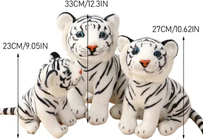 Produktbild von Niedlicher Tiger Plüschtier Tier Plüsch Plüschtier Puppe weicher Tiger Figurine Spielzeug Tier Puppe für Kinder Home Decor