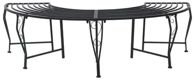 Immagine prodotto di vidaXL Panchina a forma di albero a 4 posti 160 x 80 x 44 cm in acciaio nero