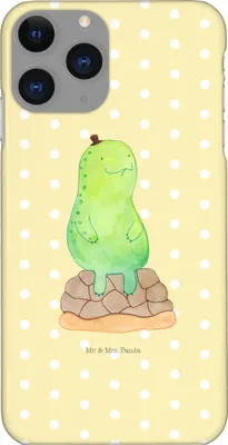 Produktbild von Mr. & Mrs. Panda Iphone 11 Pro Handyhülle Schildkröte Pause - Gelb Pastell - Geschenk, Panzer, Handy Case, Achtsam, Achtsamkeit, Premium Kunststoff, sitzen