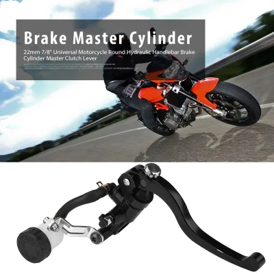 Produktbild von 22mm 7/8" Universal Motorrad hydraulischer Bremszylinder, Hauptkupplungshebel, Premium-Qualität, Schwarz Weiß, für erhöhte Fahrsicherheit