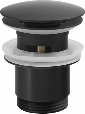 Obrázek produktu pro Odpadní sada 5/4", click-clack, velká zátka, 30-45 mm, černá matná