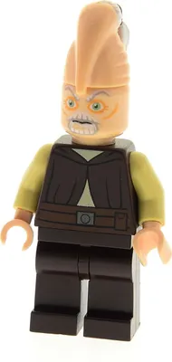 Produktbild von 1x Lego Minifigur Star Wars Clone Wars Ki-Adi-Mundi Torso braun Jedi 7959 sw0319