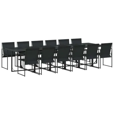 Produktbild von 13-tlg. Garten-Essgruppe Schwarz Textilene
