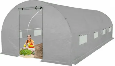 Immagine prodotto di 4iQ Serra polytunnel 2,5x4m Grigio 19 mm