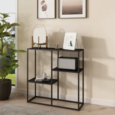 Produktbild von Konsolentisch Strömstad 80x80x26cm mit 3 Ablagen Schwarz