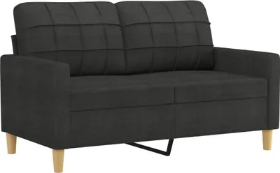 Produktbild von vidaXL 2-Sitzer-Sofa Schwarz 120 cm Stoff