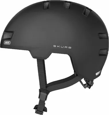 Zdjęcie produktu dla Kask miejski ABUS Skurb - solidny kask rowerowy do codziennego użytku, jazdy na rolkach, BMX lub longboardzie - ciemnoszary matowy, rozmiar M (55-59 cm)