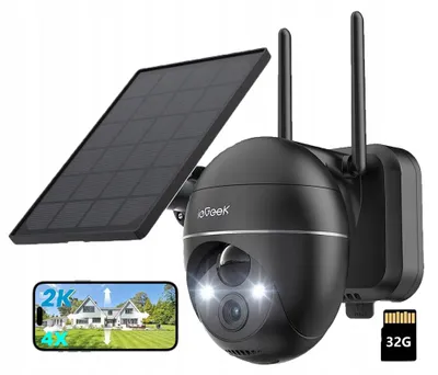 Produktbild von ieGeek WLAN Solar-Kamera 3MP PTZ 360° Zoom Outdoor