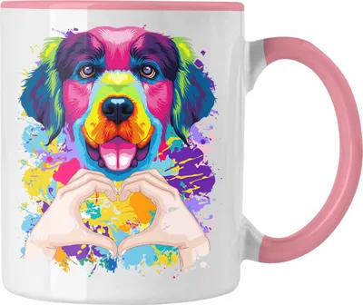 Produktbild von Trendation - Golden Retriever Besitzer Farbe Love Tasse Geschenk Lustiger Spruch Geschenkidee Golden Retriever Besitzerin (Rosa)