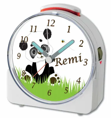 Produktbild von Kinder Wecker Motiv Panda Bär Kinderwecker weiß