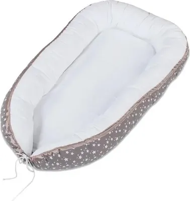 Produktbild von babybay Kuschelnest Piqué, taupe Sterne weiß