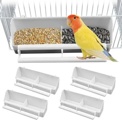 Produktbild von Vogelvoederautomatik für 4-teilige Vogelhaltung, Vogelkäfigzubehör, Vogeltränke für Papageien und Wildvögel