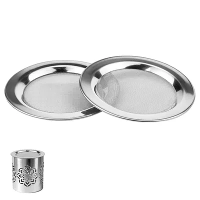 Produktbild von Räuchersieb Edelstahl 10 cm 2er Set – Feinmaschige hitzebeständige Siebe für Räucherstövchen, Duftlampen & Ölbrenner