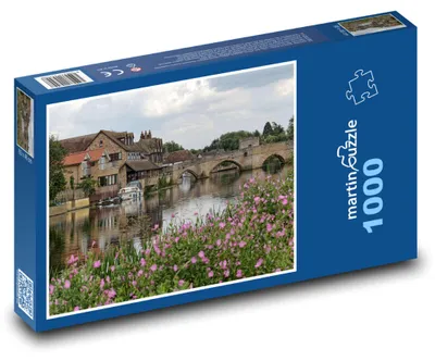 Zdjęcie produktu dla Puzzle 1000 Rzeka i most w Cambridgeshire - martinpuzzle