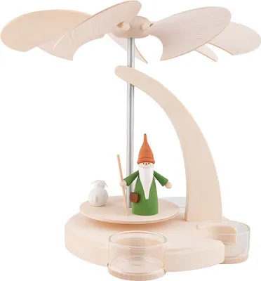 Produktbild von 1-stöckige Bogenpyramide Schäferwichtel (18cm) von Seiffener Volkskunst