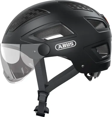 Produktbild von ABUS Stadthelm Hyban 2.0 ACE - Fahrradhelm mit Visier, icht und ABS-Hartschale - für Damen und Herren - Schwarz Matt, , Größe M (52-58 cm)