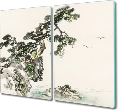Produktbild von Coloray Hackbrett Küchenbrett Kochplattenabdeckung Schneidebrett Herdabdeckplatte 2x30x52 cm - Coast Baum