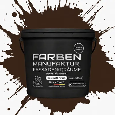 Produktbild von Farben Manufaktur Silikonharz-Fassadenfarbe – Nussbraun RAL 8011 – 5 L