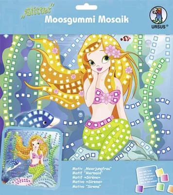 Produktbild von Moosgummi Mosaik Glitter Meerjungfrau