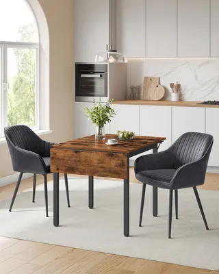Produktbild von VASAGLE Essgruppe, Küchentisch mit 2 Polsterstühle, Esstisch-Set, klappbar