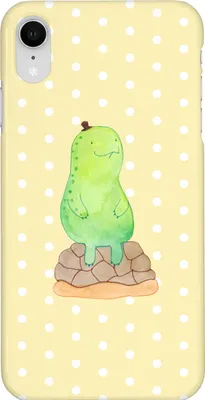 Produktbild von Mr. & Mrs. Panda Iphone XR Handyhülle Schildkröte Pause - Gelb Pastell - Geschenk, Panzer, sitzen, Premium Kunststoff, Handy Case, Achtsamkeit, Entspannen, Achtsam