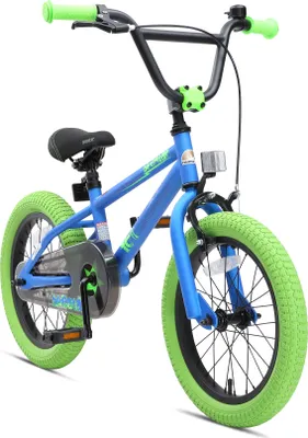 Produktbild von BIKESTAR Kinder Fahrrad ab 4 Jahre | 16 Zoll BMX Kinderrad | Blau & Grün