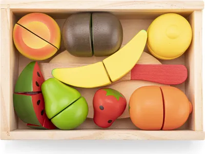 Immagine prodotto di Set da taglio New Classic Toys - Cestino di frutta