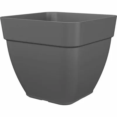 Leni Hydro Blumenkübel Atlas – Übertopf Für Hydropflanzen, Ø 36 Cm, Höhe 21,5 Cm, Dunkelsilber, Wasserdicht