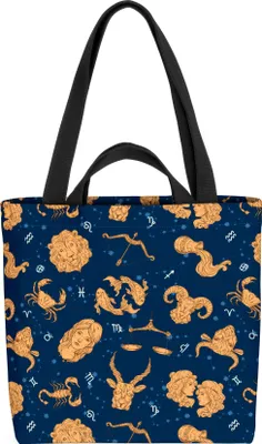 Produktbild von VOID Sternzeichen Astrologie Sterne Tasche 33x33x14cm,15l Einkaufs-Beutel Shopper Einkaufs-Tasche Bag
