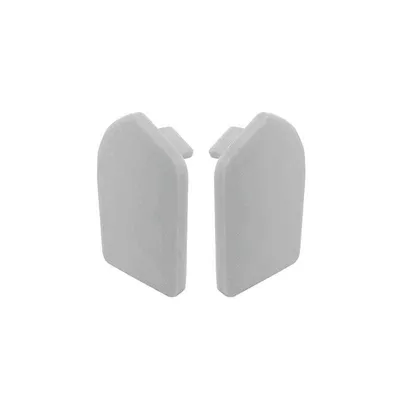 Produktbild von Renoplast® V LED, Endkappen, Grau, Treppenstufen-Profil für Harzböden Treppenkantenprofil Treppenkante Treppenwinkel Winkelprofil Alu Stufenprofil