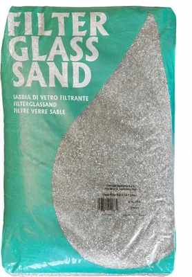 Produktbild von Filterglas Filtersand Glassand 0,5 - 1,25 mm 20 kg PE-Sack