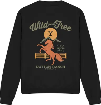 Produktbild von Yellowstone - "Wild & Free" Sweatshirt für Herren/Damen Uni TV12187 (XXL) (Schwarz)