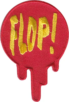 Produktbild von Flop! Klecks - Aufnäher, Bügelbild, Aufbügler, Applikationen, Patches, Flicken, Zum Aufbügeln, Größe: 5 x 7,3 cm