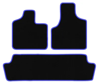 Immagine prodotto di Tappetini in velluto Nero/Blu per Chrysler Voyager IV 2000-2008 Set 3 pezzi
