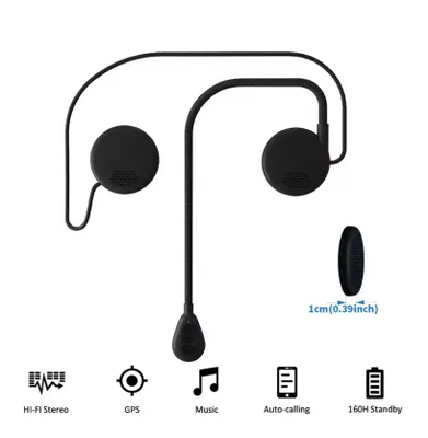 Produktbild von Motorradhelm-Headset Bluetooth 5.0 Ultradünne Motorrad-Ohrhörer Drahtloser Lautsprecher Kopfhörer Freisprechen Musikwiedergabe
