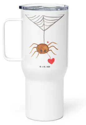 Produktbild von Mr. & Mrs. Panda thermosbecher Spinne Agathe Liebe - Weiß - Geschenk, Kaffee-to-go-Becher, Thermobecher, Liebesbeweis, Liebesgeschenk, Isolierbecher, Trinkgefäß, Verliebt