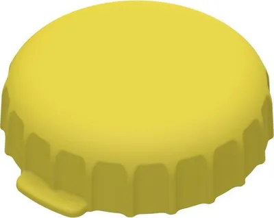 Image de Bouchon de bouteille "Kronkorken" jaune